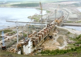 2007 год - Вид Богучанской ГЭС с левого берега